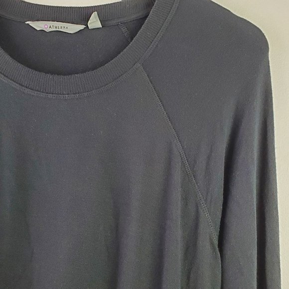 Athleta Criss-Cross Long Sleeve Black Dress Soft Modal Fabric Sz S - Picture 7 of 10